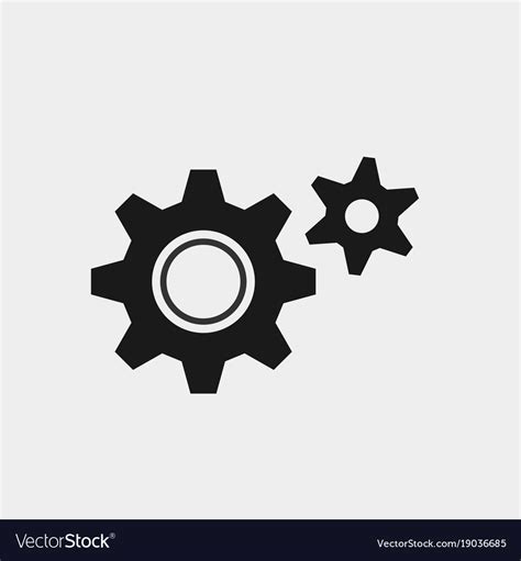 Simple gear icon stock object for design Vector Image