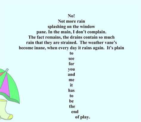 Umbrella Shape Poem | Mr Cobb's Class Blog