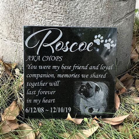 Granite Pet Memorial Stones Engraved With Photo Sympathy Dog - Etsy ...