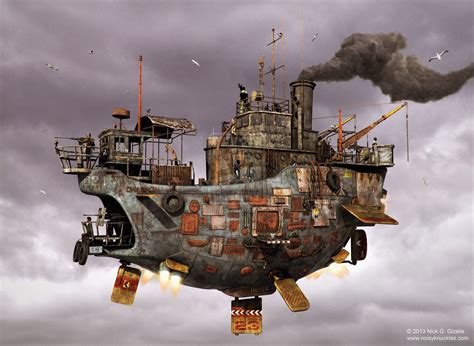 Airship color by ~AUMAKUA70 on deviantART | Steampunk airship ...