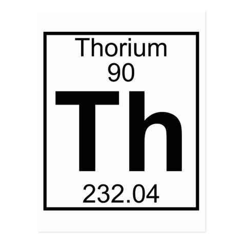 Element 090 - Th - Thorium (Full) Postcard | Zazzle.com