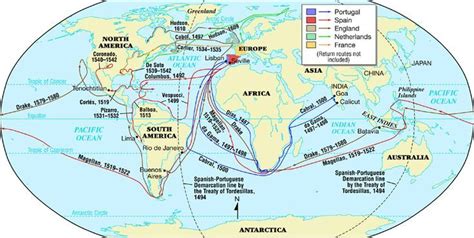 Map of Explorers Routes | Islands in the Pacific