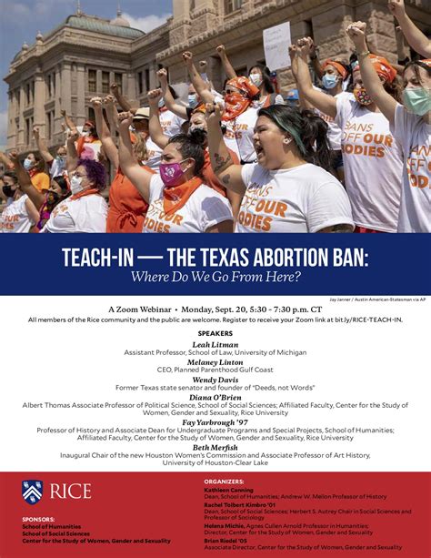 Texas abortion law to be discussed in webinar | Rice News | News and ...