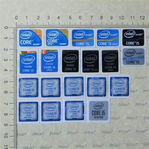 Laptop PC Processor Sticker (1st 3rd 4th 6th 7th 8th 9th 10th Gen) x 12 ...