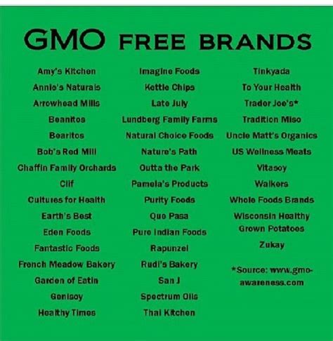 GMO free brands in 2024 | Gmo free food, Gmo free brands, Healthy food ...