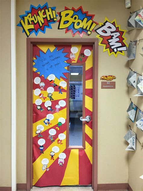 Busy Miss B.: Superhero Classroom Doors | Superhero classroom door ...