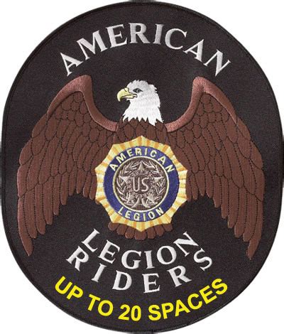 1-Line Legion Riders Back Patch - AmericanLegionFlags.com