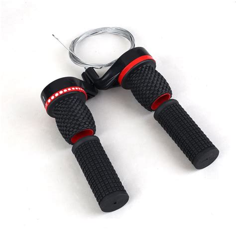 Mountain Bike Bicycle 18/21 Speed Twist Gear Shifter Set Pair + Grips ...