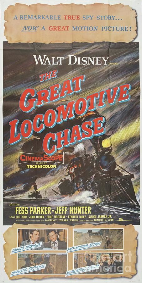 Classic Movie Poster - The Great Locomotive Chase Painting by Esoterica ...