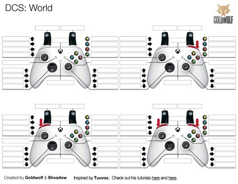 Xbox & PS4 Controller Layout with fillable fields