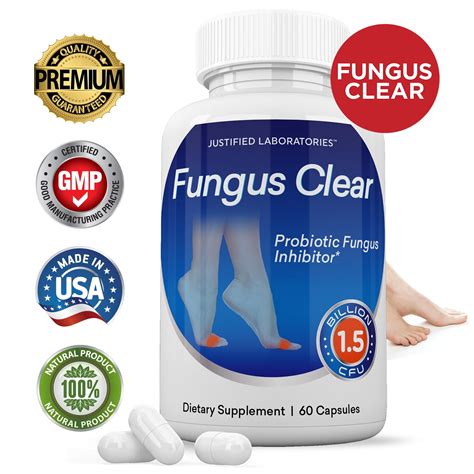 Fungus Clear Probiotic 1.5 Billion CFU Supplement Pills Toenail Fungus ...