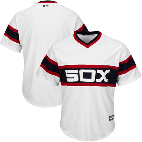 Majestic Chicago White Sox White Throwback Official Cool Base Jersey