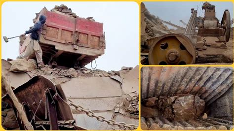 Jaw Crusher in Action | Manufactured sand from crushing rocks| Quarry ...