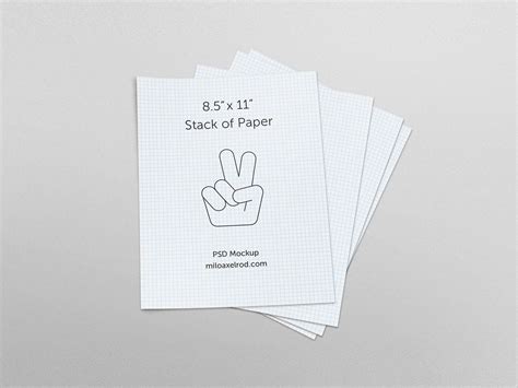 Free Stack of Paper Mockup (PSD)