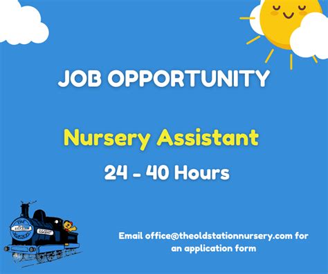 Job Opportunity: Nursery Assistant · The Old Station Nursery