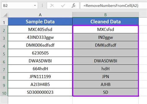 5 Ways to Remove Numeric Characters from Cells in Excel