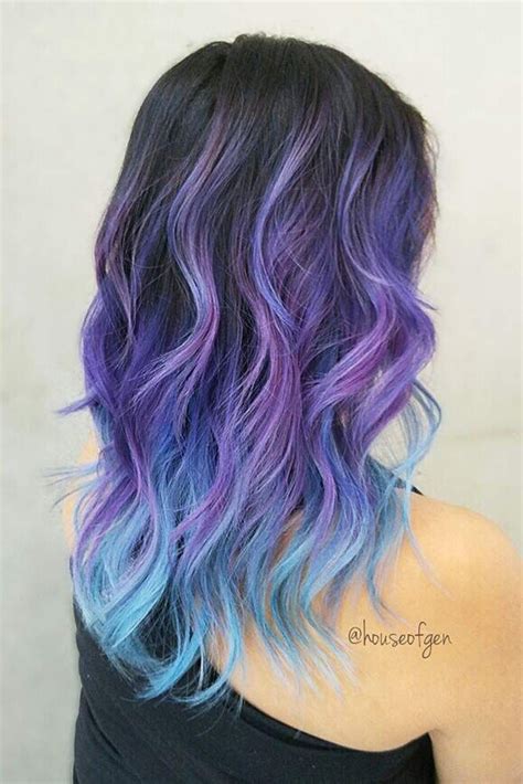 24 Blue And Purple Hair Looks That Will Amaze You | Purple ombre hair ...