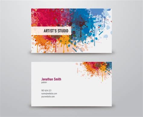 Artist Business Card Vector Art & Graphics | freevector.com