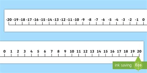Positive and Negative Number Line to 20 | Twinkl USA