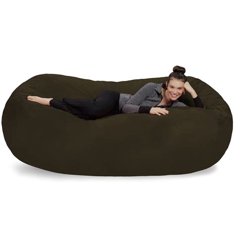 Sofa Sack Bean Bag Chair, Memory Foam Lounger with Microsuede Cover ...