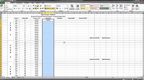 Excel Sales Forecast | Excel Sales Distribution Chart template XLS ...