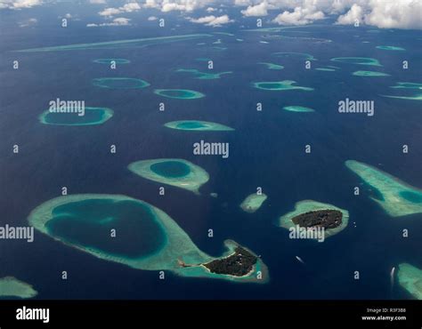 An aerial view of the Maldives in the Indian Ocean Stock Photo - Alamy