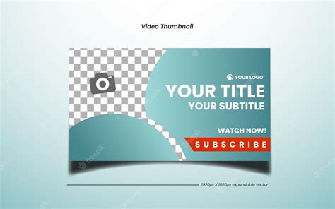 Premium Vector | Video thumbnail template