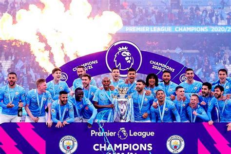 Manchester City FC Premier League Champions Winners 2021 Photograph ...