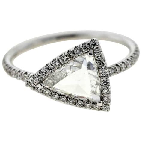 Triangle Diamond (Certified) Engagement Ring at 1stDibs | triangle ...