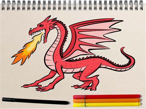 Dragon Drawing Ideas » How to draw a Dragon