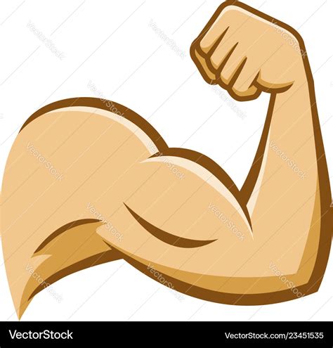 Strong muscle arm Royalty Free Vector Image - VectorStock