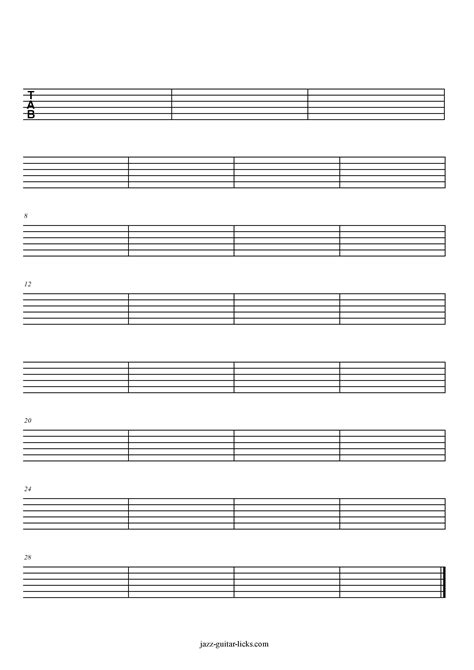 Free Printable Guitar Tab Sheets - bustereng