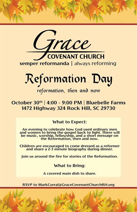 Reformation Day | 2021 - Grace Covenant Church