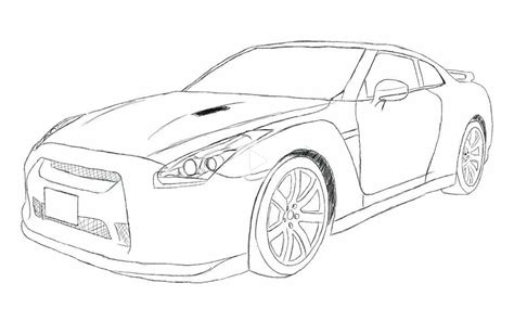 Car Sketch Practice by darkdamage on DeviantArt in 2021 | Gtr drawing ...