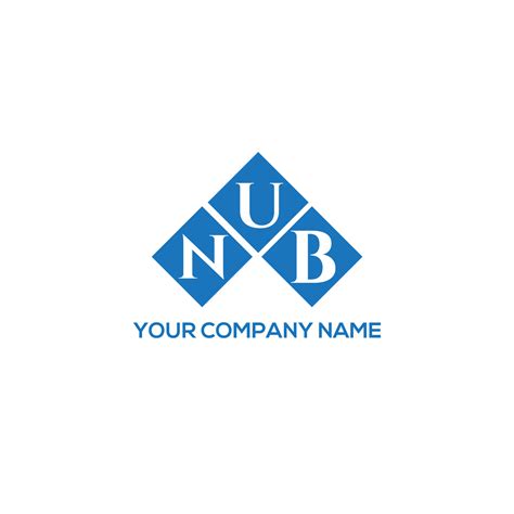 NUB letter logo design on white background. NUB creative initials ...