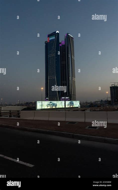 Dubai, UAE - January 2020. Dubai skylines at night Stock Photo - Alamy