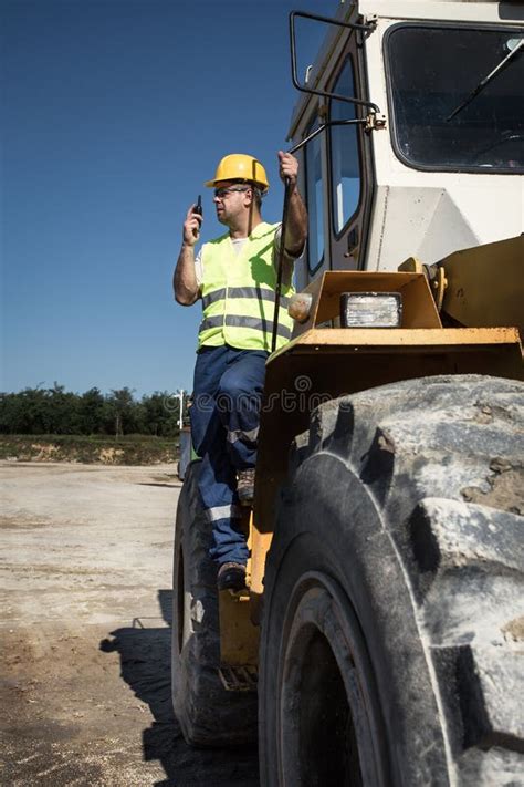 Bulldozer operator stock photo. Image of equipment, excavator - 45039858