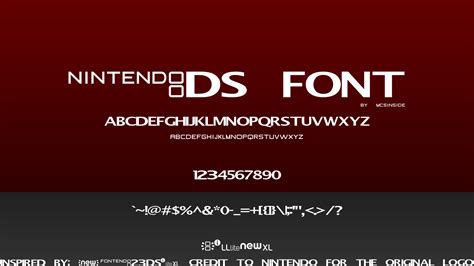 Nintendo DS Font by MCSInside on DeviantArt