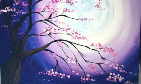 Cherry Blossom Painting - Acrylic - Step By Step Painting For Beginners