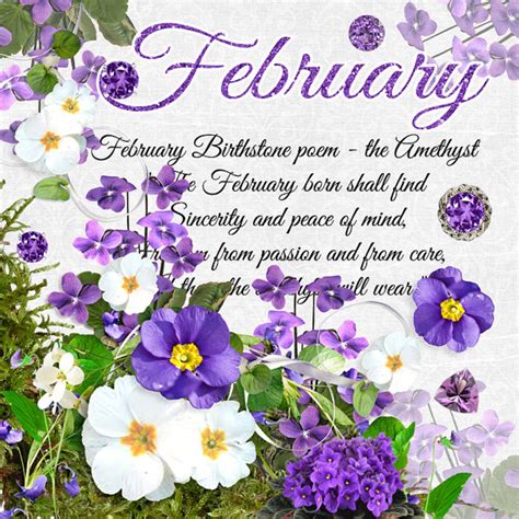 February Birthstone Color and Flower - Monthly Birthstones