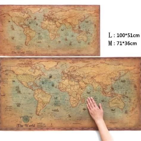 Vintage world map poster, Hobbies & Toys, Collectibles & Memorabilia ...