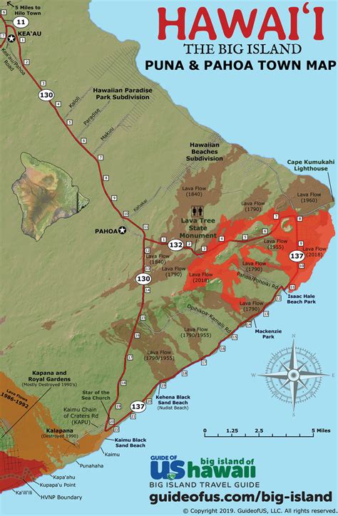 Hawaii Island Lava Zone Map