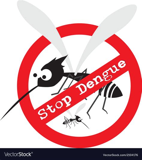 Stop mosquito Stop Dengue Sign Royalty Free Vector Image