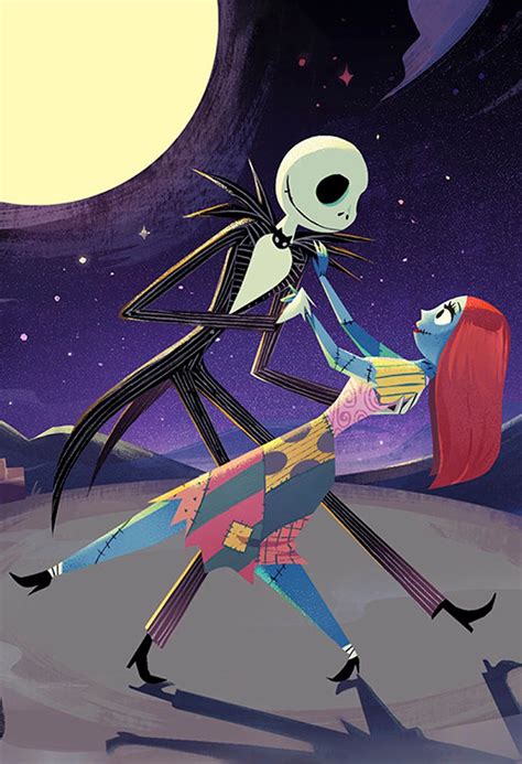 Disney Nightmare Before Christmas Jack & Sally Dancing Poster Print ...