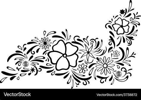 Floral border Royalty Free Vector Image - VectorStock