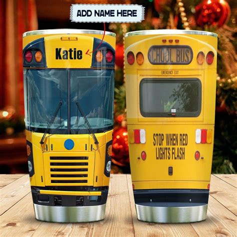 School Bus Head Personalized Tumbler - TeeUni