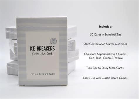 200 Ice Breaker Conversation Cards, Teens & Kids Question Cards ...