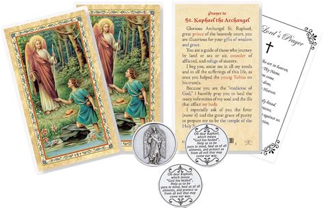 Saint Raphael The Archangel Prayer Card-St Raphael Medal Coin, Lord's ...