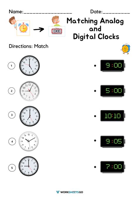 Digital And Analog Clock Worksheets For Kindergarten 1st,, 47% OFF