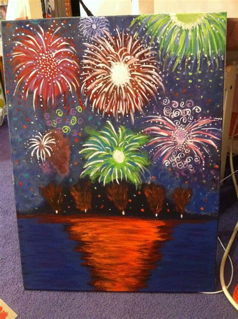 Fireworks | Firework painting, Painting, Patriotic wallpaper